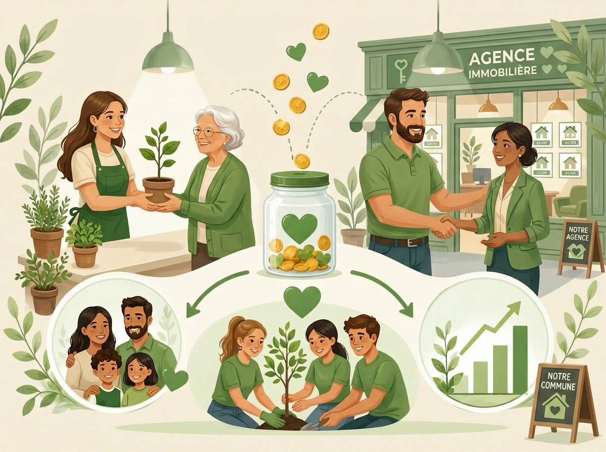 Communauté d'une association locale — adhérents, bénévoles, partenaires et familles mobilisés autour d'un projet associatif